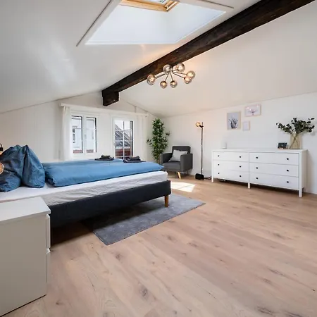 Large Apt In Town Center With Garden & Near Lake
